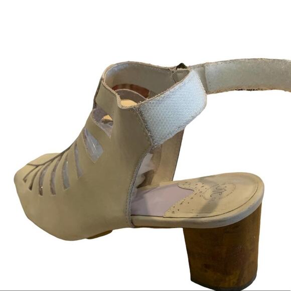 Johnson and Murphy shoes gladiator style suede leather sandal heels size 7.5 - Picture 6 of 8